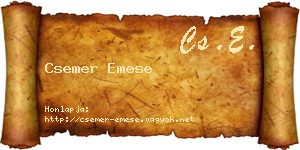 Csemer Emese névjegykártya